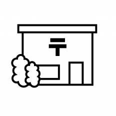 かわいい動物画像 上郵便局 イラスト 白黒