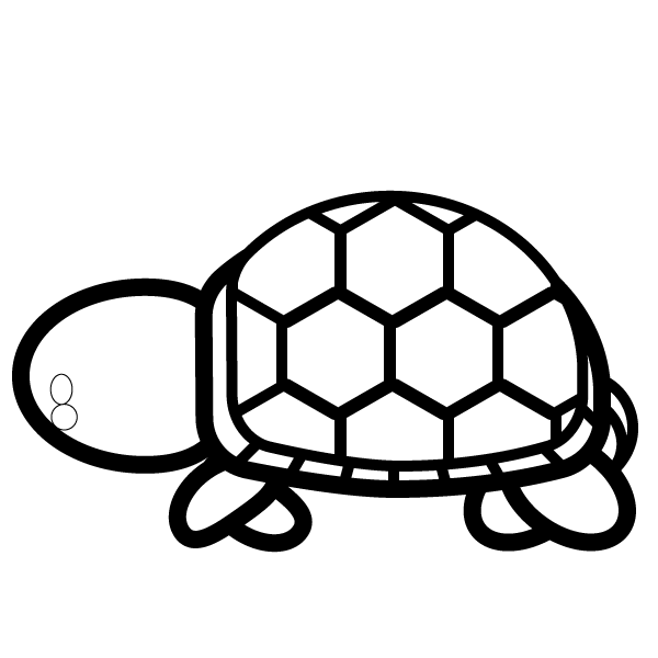 美しい花の画像 50 素晴らしい亀 イラスト 白黒