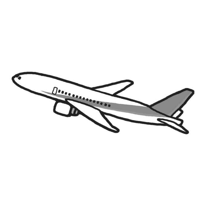 無料の動物画像 エレガント飛行機 イラスト 白黒