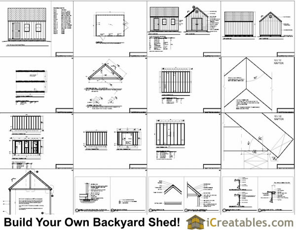 Shetomy: 10x12 gambrel shed plans creatables