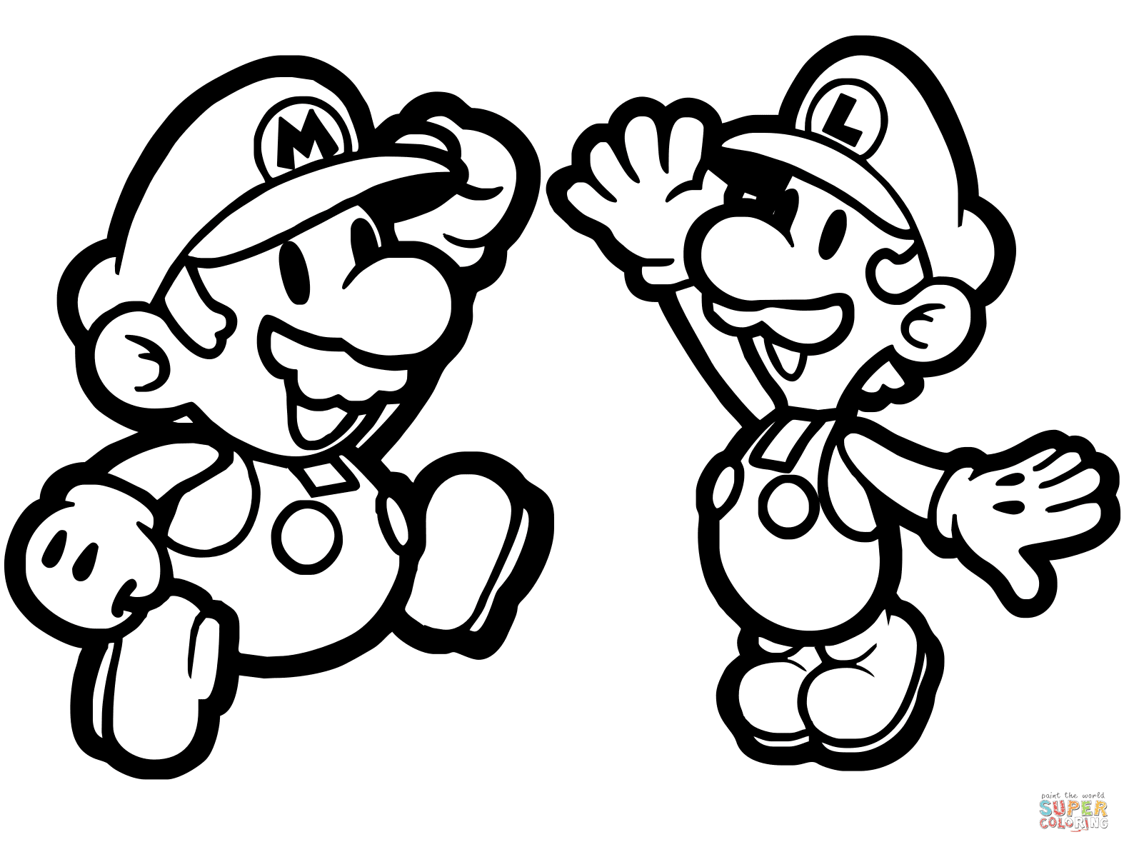 Feel free to print and color from the best 40+ mario and luigi coloring pages at getcolorings.com. Paper Mario And Luigi Coloring Page Free Printable Coloring Pages