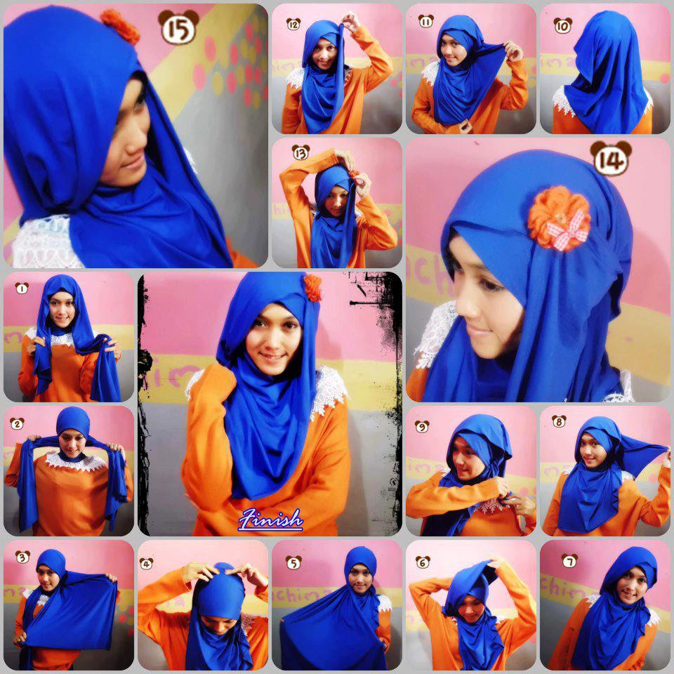 28 Gambarnya  Pashmina Lucu Paling Dicari Tutorial