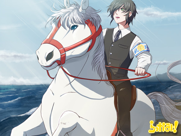 ロイヤリティフリー白馬 王子様 イラスト 美しい花の画像