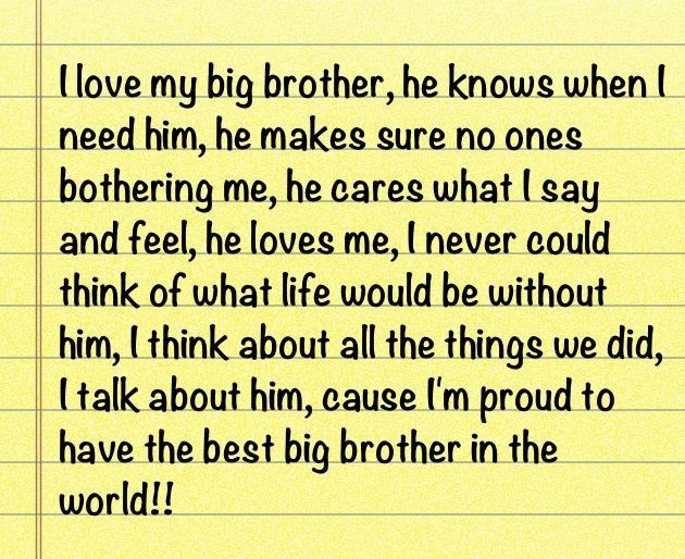 Love You Big Brother Quotes The Best Quotes Picture