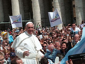 Pope Francis among the people at St. Peter's Square - 12 May 2013.jpg