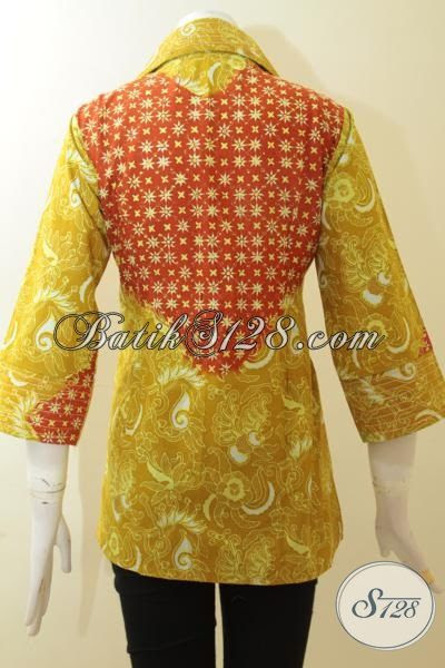 53 Style Terbaru Baju Batik Kombinasi Warna Kuning