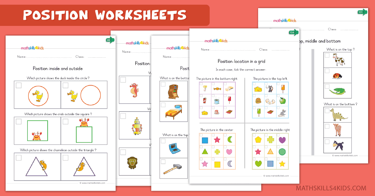 The teacher can write the correctly spelled under the child's invented spelling. Position Worksheets For Kindergarten Free Printable Positional Words Pdf For Kinders