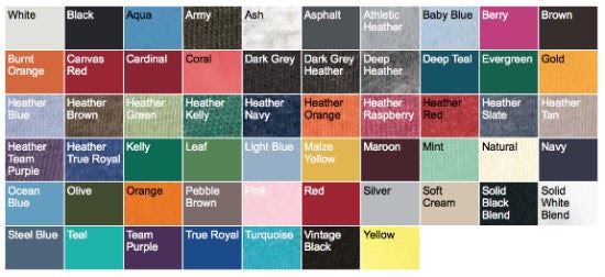 Download Free 5448 Bella Canvas Color Chart Yellowimages Mockups