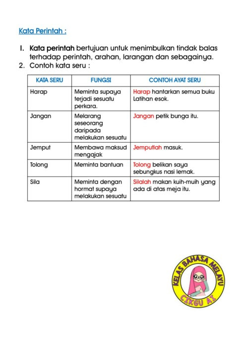 Kata Perintah Tahun 2 / Learn vocabulary, terms and more with