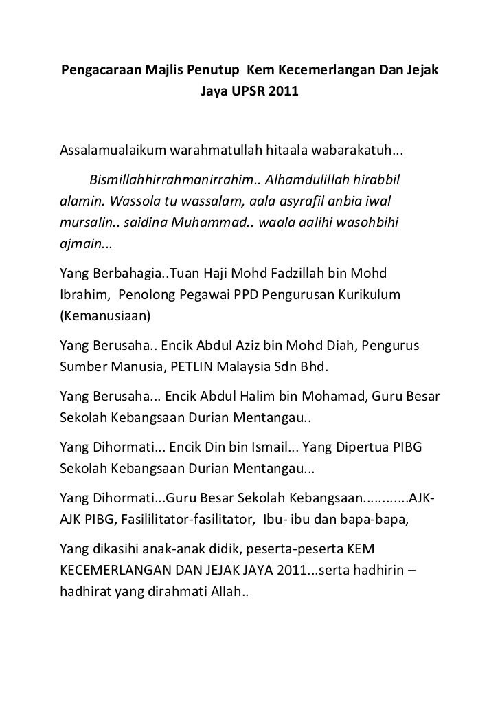 Contoh Pantun Penutup Majlis - Serotoh