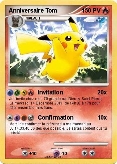 Carte Anniversaire Pokemon Wizzyloremaria Official