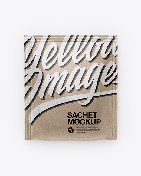Download Glossy Sachet Mockup - Paper Box Mockup - Front View (High ...