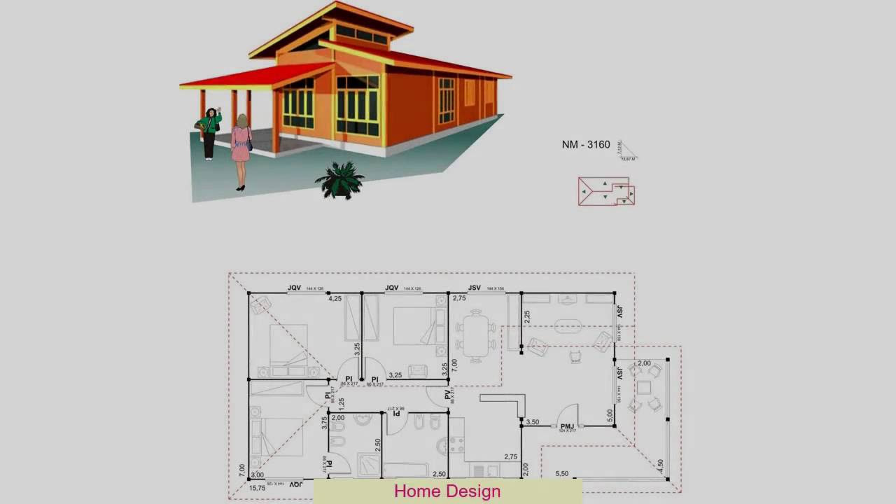 Gambar Denah Rumah Minimalis 1 Lantai Ukuran 6x12 Sobhome