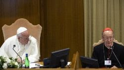 Papa Francisco e o relator-geral do Sínodo para a Amazônia, cardeal Cláudio Hummes