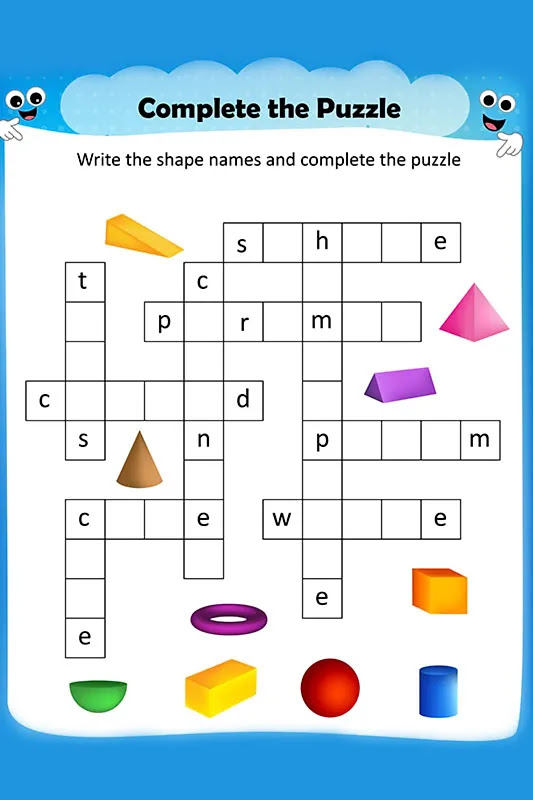 20 crossword puzzles with mathematics written all over them, give them a go! 15 Simple Easy To Do Crossword Puzzles For Preschoolers Kids