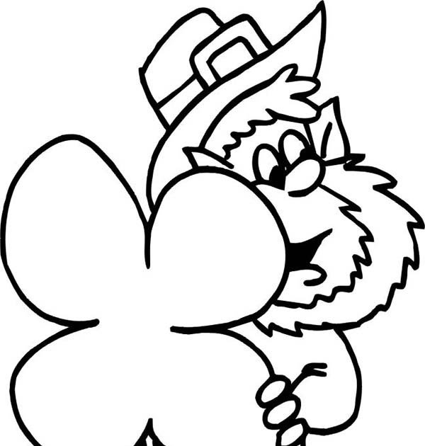 Coloring Page 4 Leaf Clover - Coloring Page Book Free Download