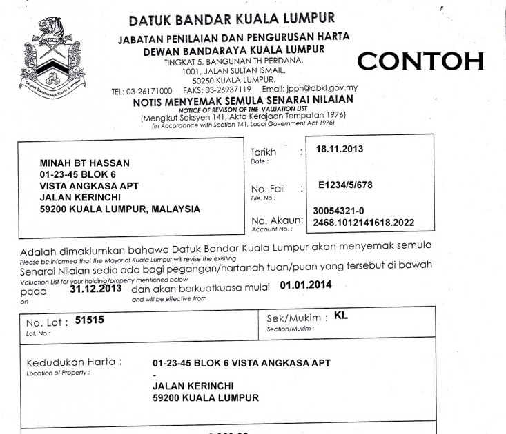 Contoh Surat Rasmi Form 2 - Contoh Bu