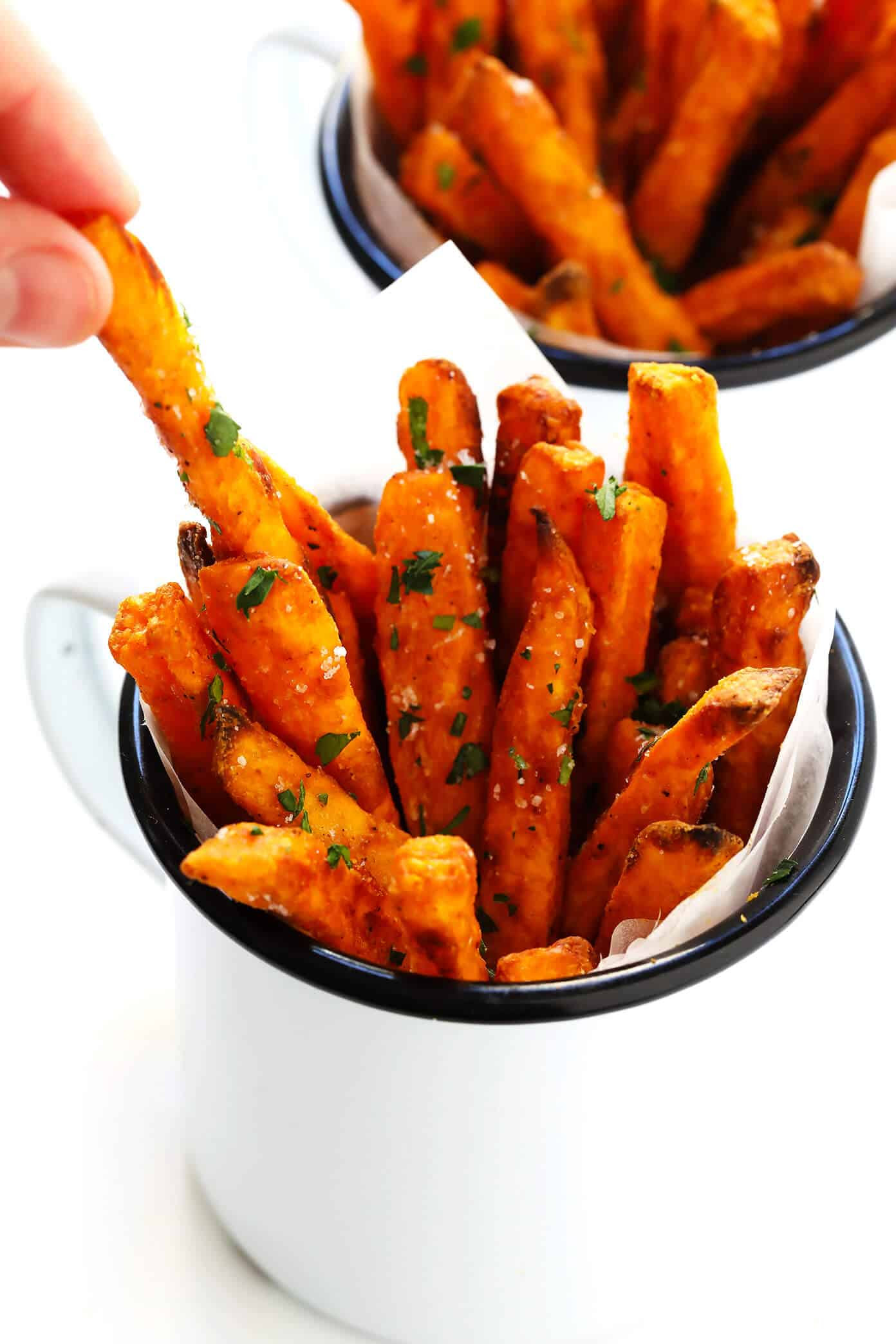 Mix well and pour over fries. The Best Sweet Potato Fries Recipe Gimme Some Oven