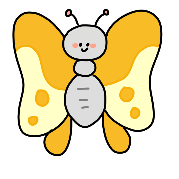 美しい花の画像 トップ100 ちょうちょ イラスト かわいい