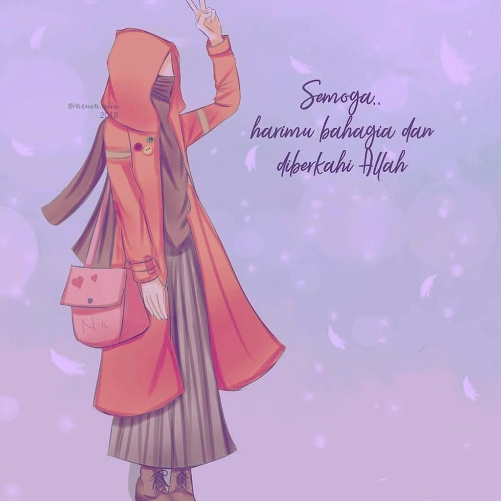 Gambar Kartun Anime Muslimah Kata Kata
