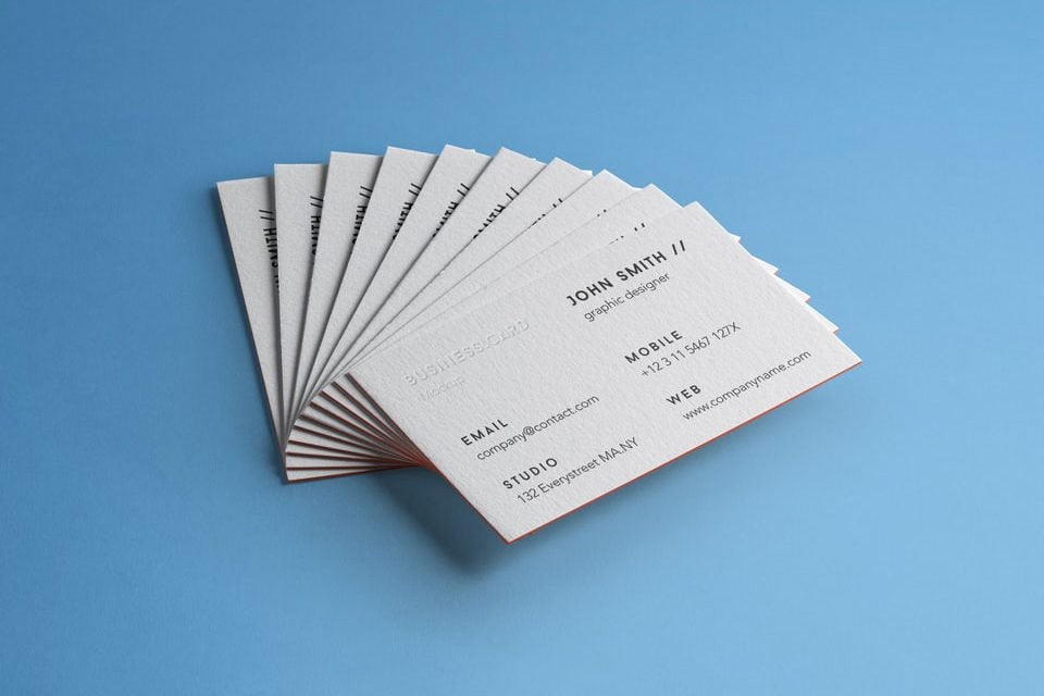 Download Folded Business Card Mockup V1 Free Download / Business Card Mockup In Stationery Mockups On ...