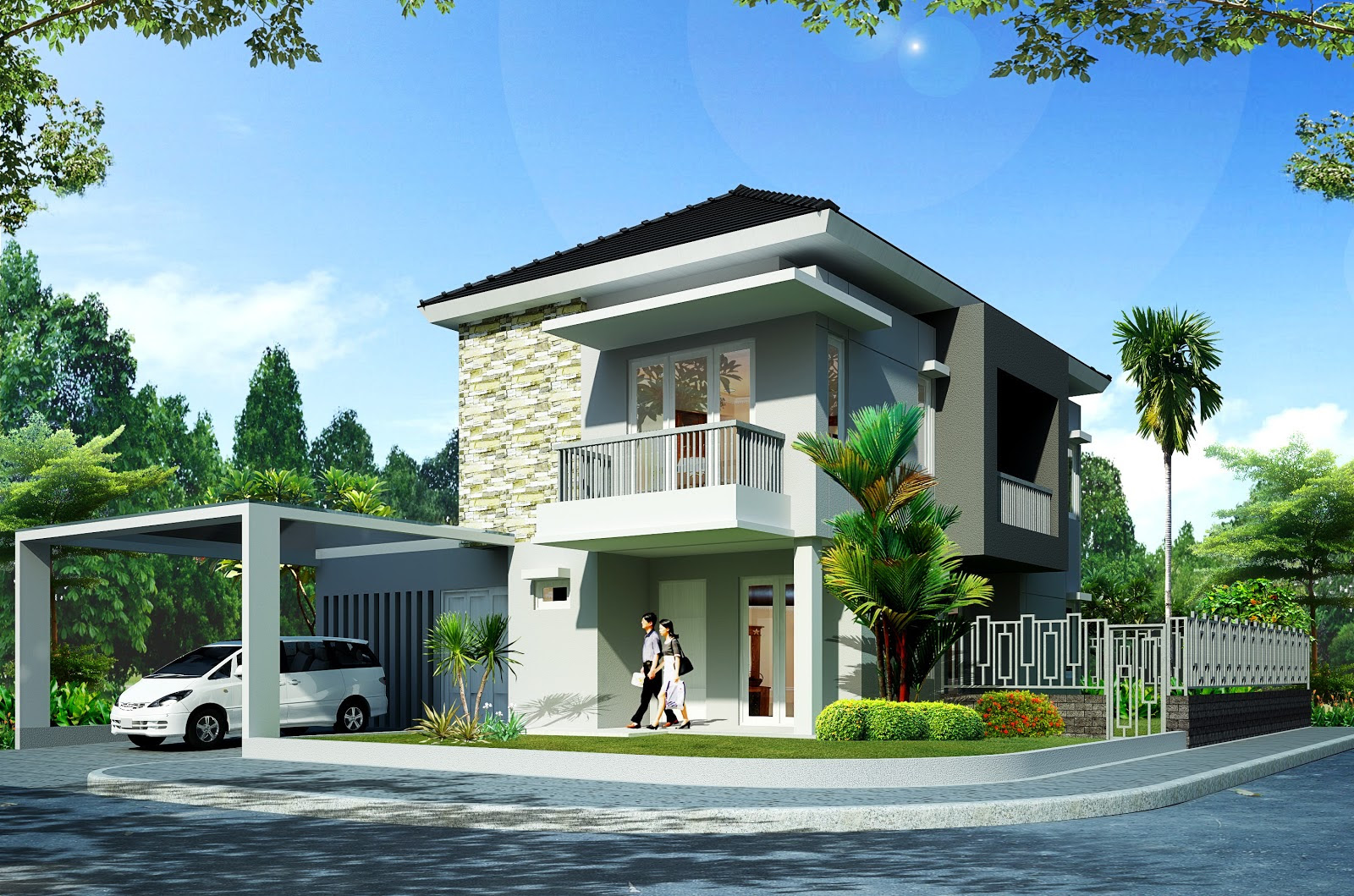 66 Desain Rumah Minimalis Modern 2 Lantai Hook Desain Rumah