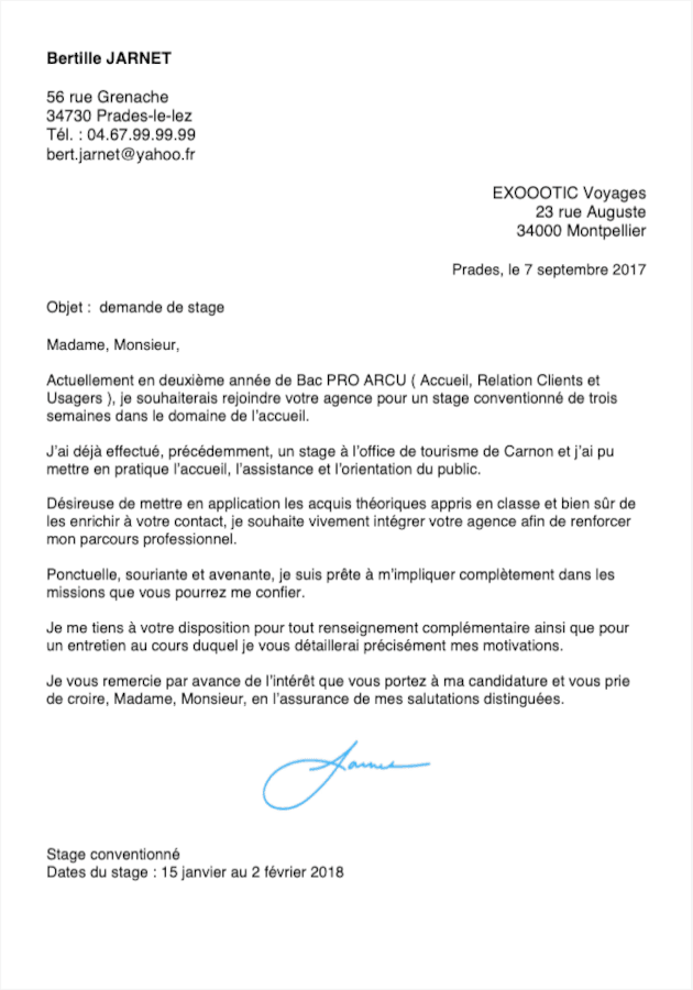 Jul 24, 2021 · modèle demande de stage animation ehpad assp : Exemple De Lettre De Motivation Pour Un Stage En Bac Pro
