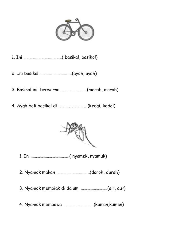 Soalan Ujian Bahasa Melayu Darjah 3 - J Kosong w