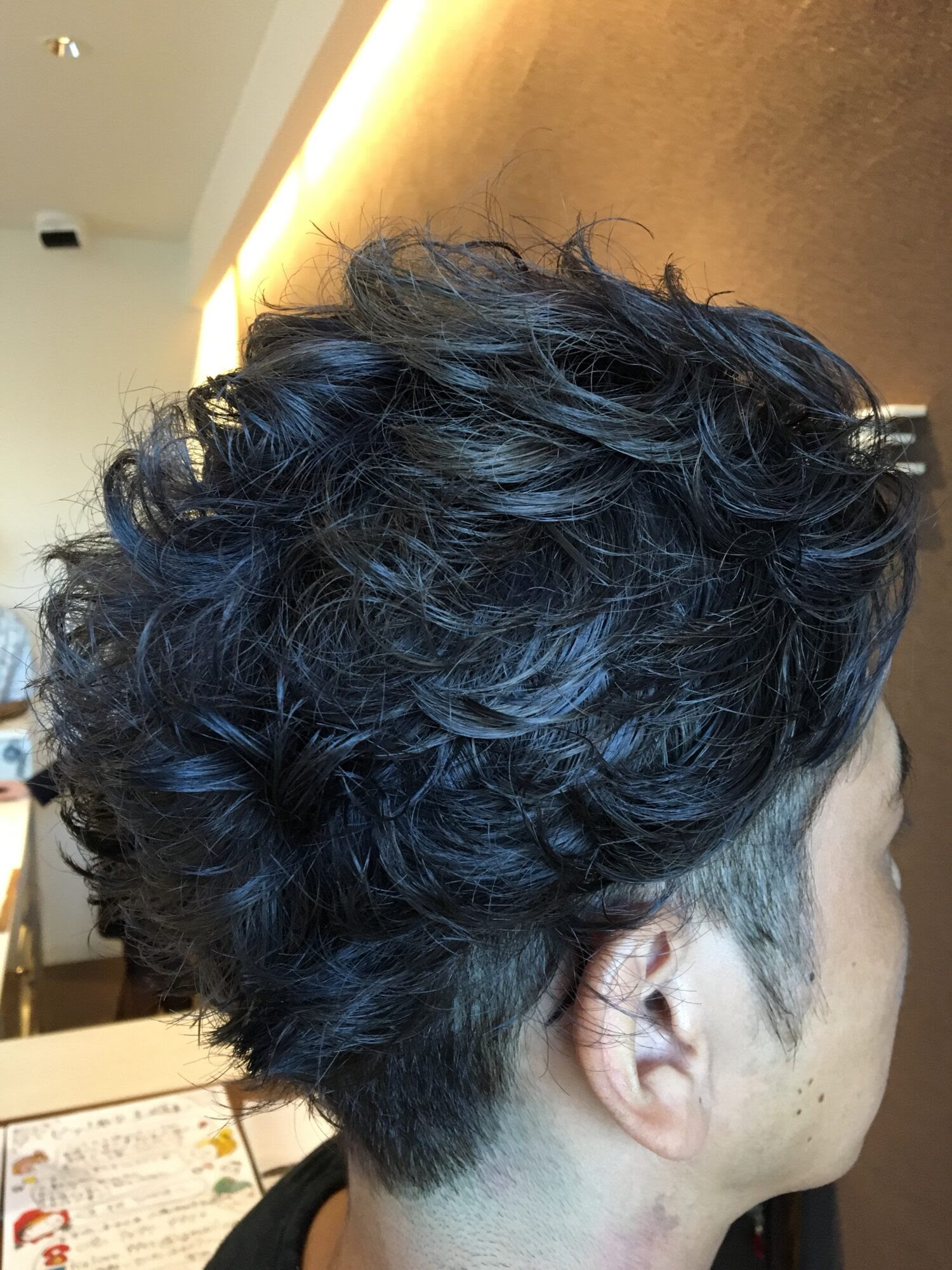 最高アッシュ ブルー メンズ 自由 髪型 コレクション