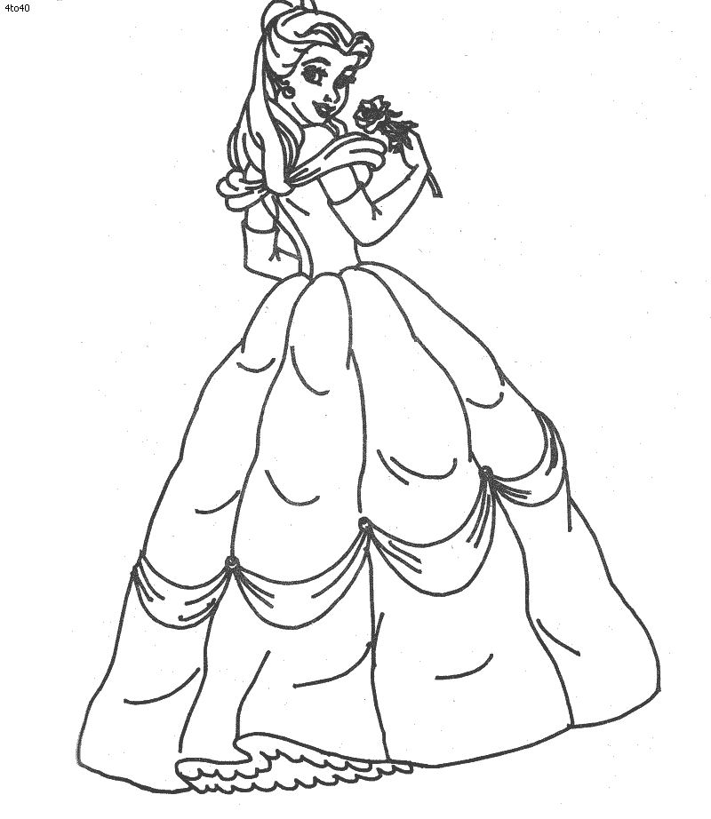 Gambar Mewarnai Gaun
