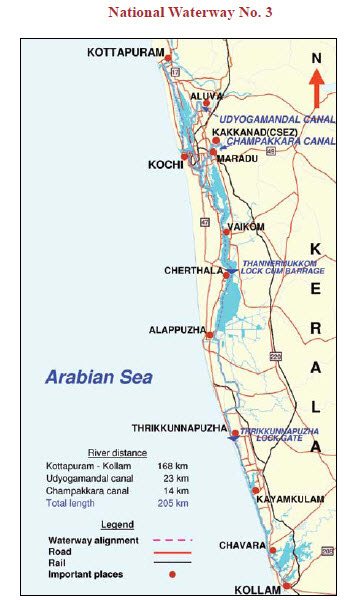Kakki reservoir is built across the river kakki, a tributary of pamba river in kerala. National Inland Waterways Of India Maps And Details Insightsias