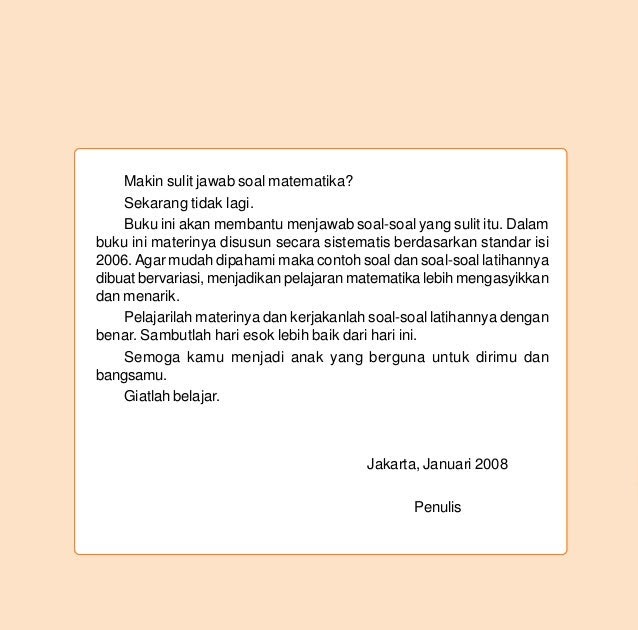 Contoh Kata Pengantar Rangkuman Buku - Mathieu Comp. Sci.