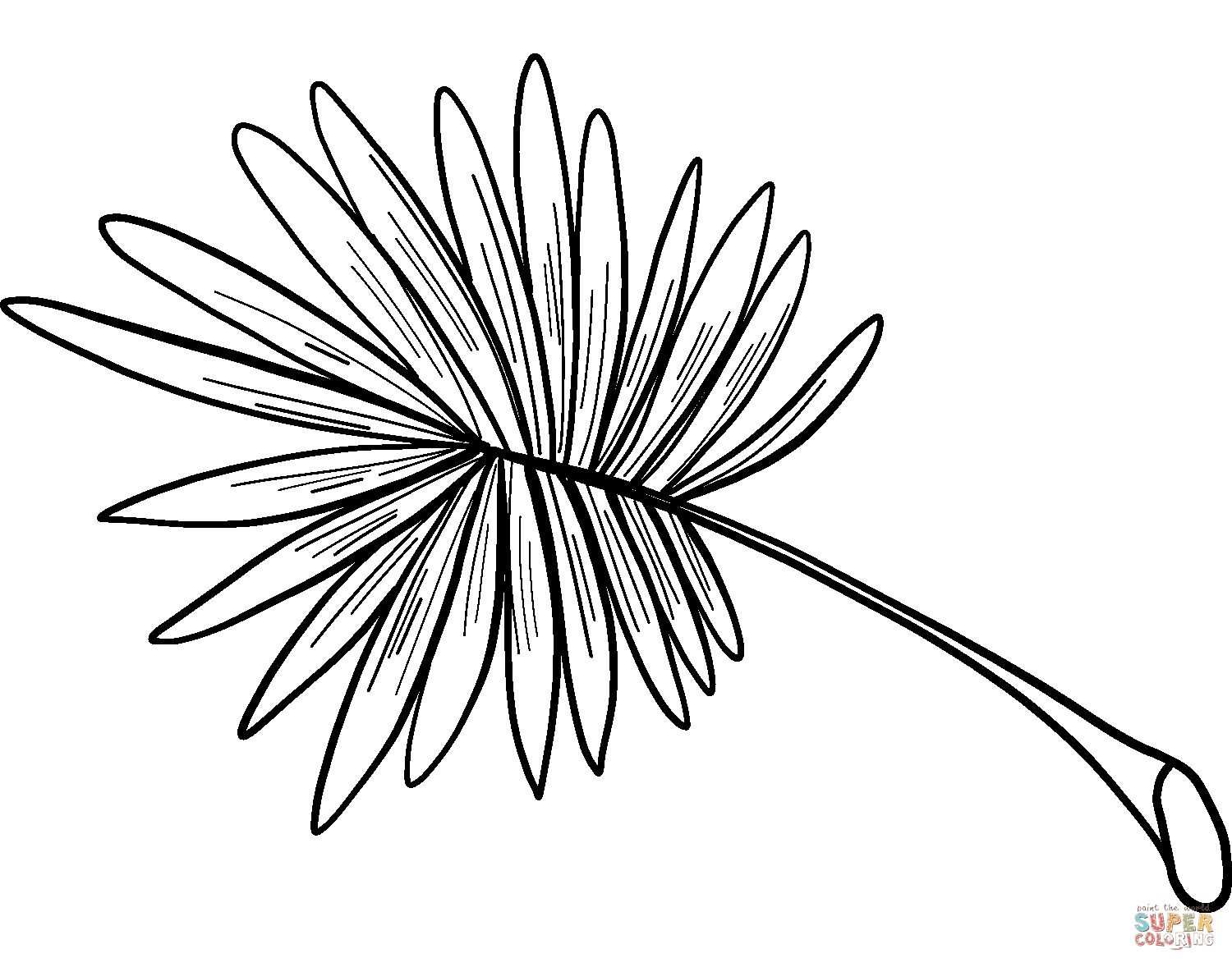 Why is it important for children to start gardening? Palm Leaf Coloring Page Free Printable Coloring Pages