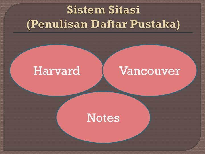 Contoh Penulisan Daftar Pustaka Vancouver Style - Ternyata 