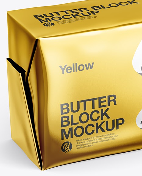 Metallic Butter Block Mockup - 200g Metallic Butter Block ...