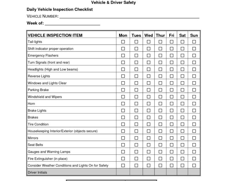Printable Monthly Fire Extinguisher Inspection Log