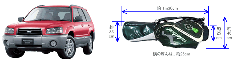 車 ゴルフバッグ 固定 Kuruma