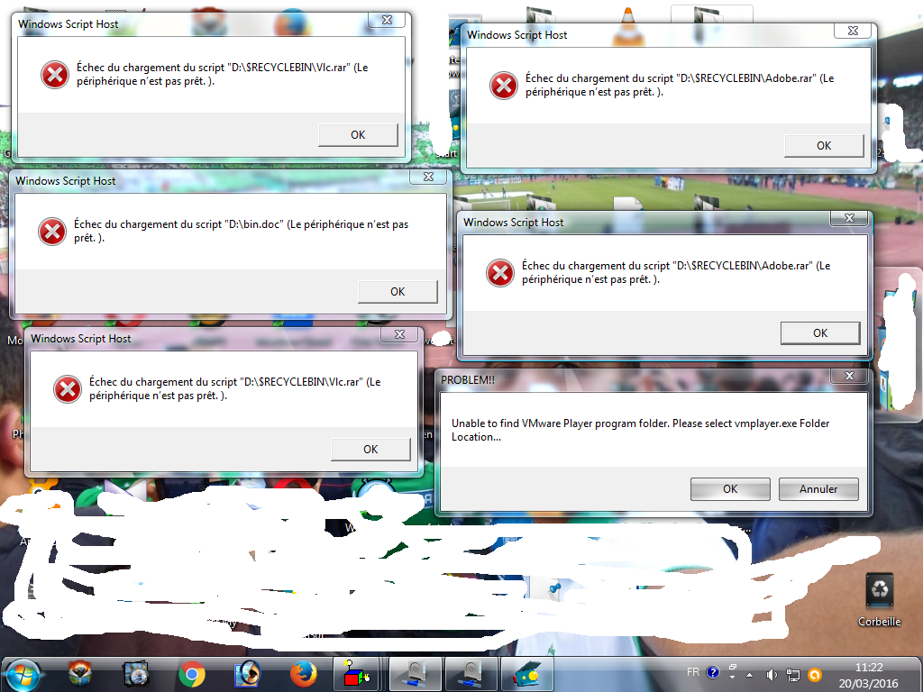 رسالة windows script host