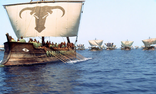 1000 Greek ships sail for Troy