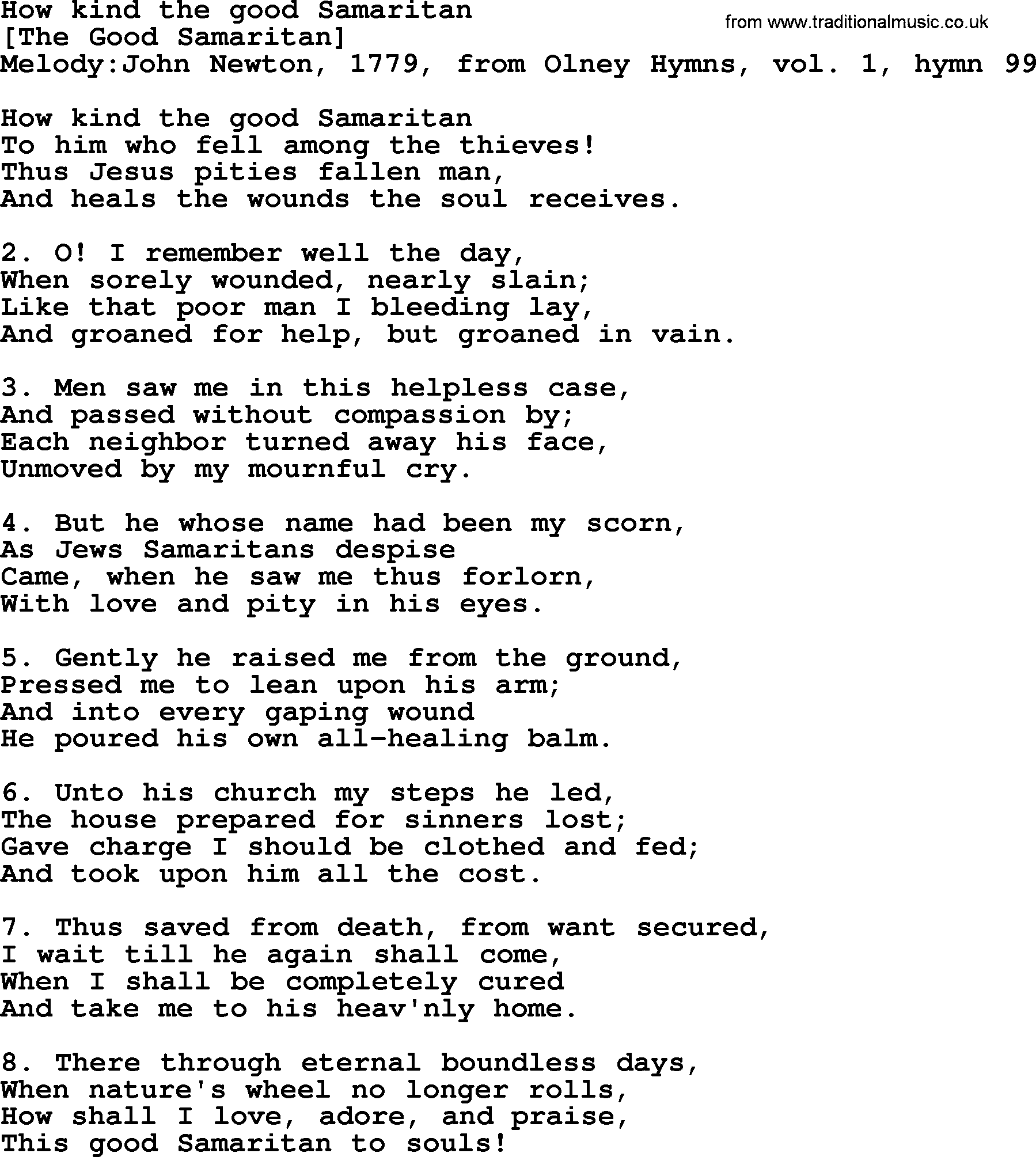 The lyrics for a texting prank are great and you can start almost anywhere in. Old English Song Lyrics For How Kind The Good Samaritan With Pdf