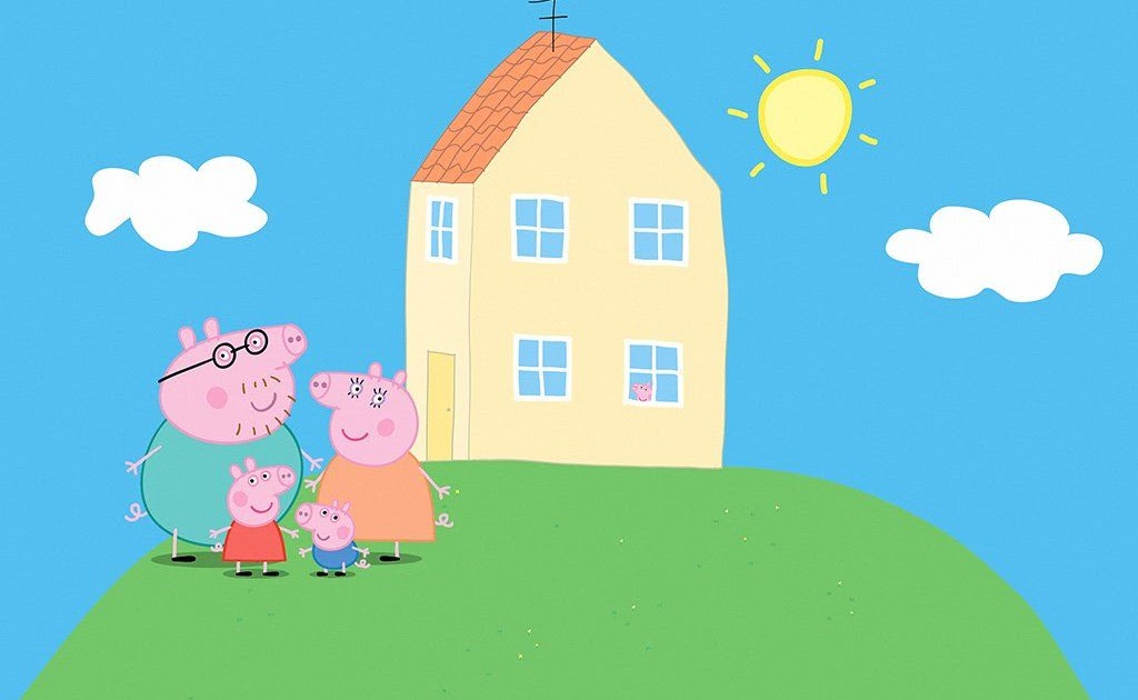 Peppa Pig In Front Of House - Peppa Pig