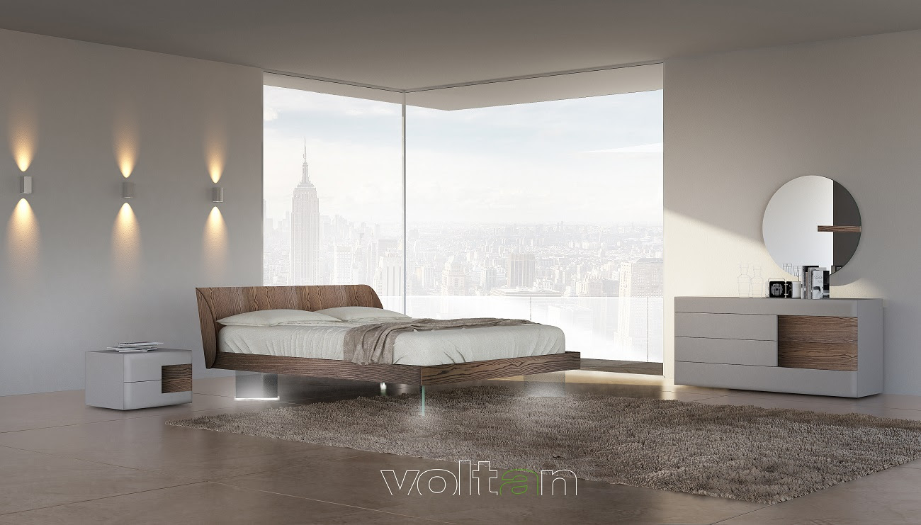 Un letto che si ispira ai profili e ai panorami delle città metropolitane: Camere Da Letto Idee Originali