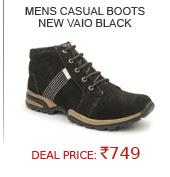 MENS CASUAL BOOTS NEW VAIO BLACK