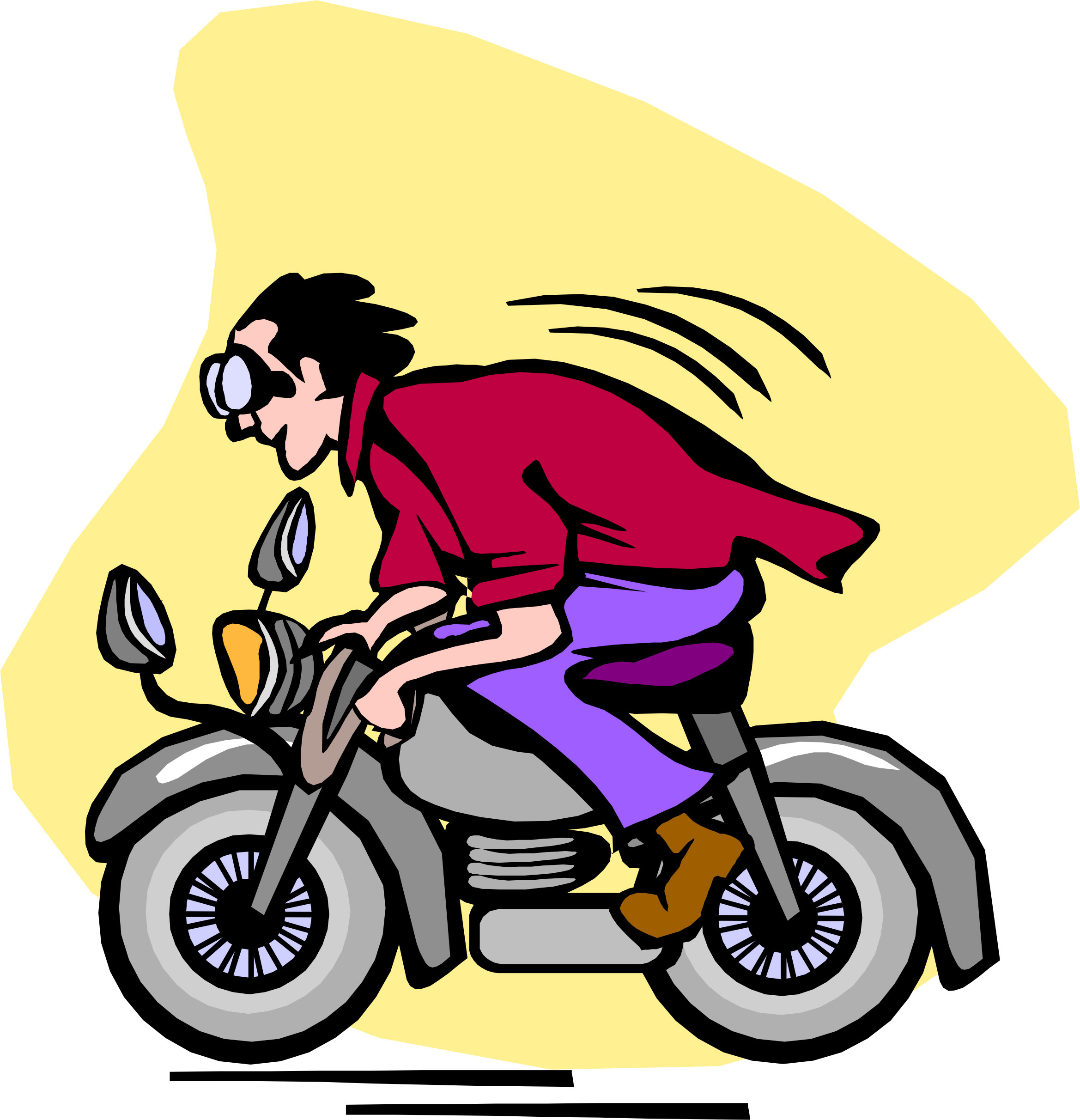 Gambar Kartun Naik Sepeda Motor Gambar Om