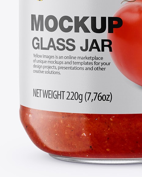 Download Clear Glass Jar With Sweet Chili Sauce Mockup - Glass Jar With Sauce Mockup In Jar Mockups On ...