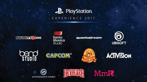 PlayStation® EXPERIENCE 2017 | NAUGHTY DOG | Santa Monica Studio | quantiodream | UBISOFT | bend STUDIO | CAPCOM® | DOUBLE FINE | ACTIVISION® | SUPERMASSIVE GAMES® | DEVOLVER | Mm