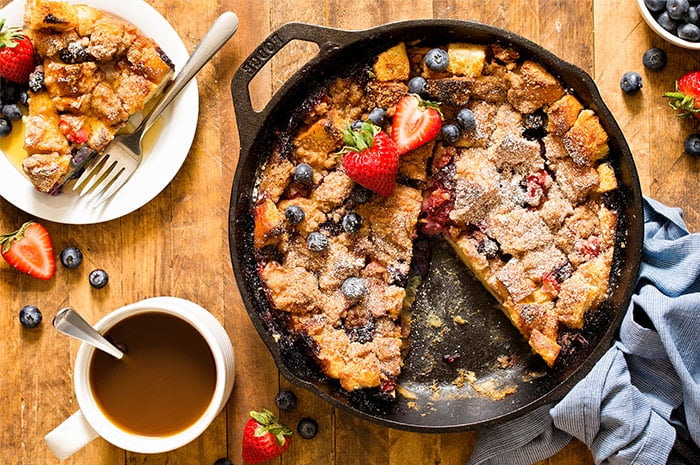 Berry-licious brunch. What’s not to love about brunch? Spring offers several celebratory occasions perfect for making a fresh, seasonal brunch. Try this make-ahead recipe combining berries and French toast. Yum. Get the recipe.