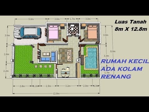 49 Denah  Rumah  Minimalis Ada  Kolam  Renangnya  Denah  Rumah 