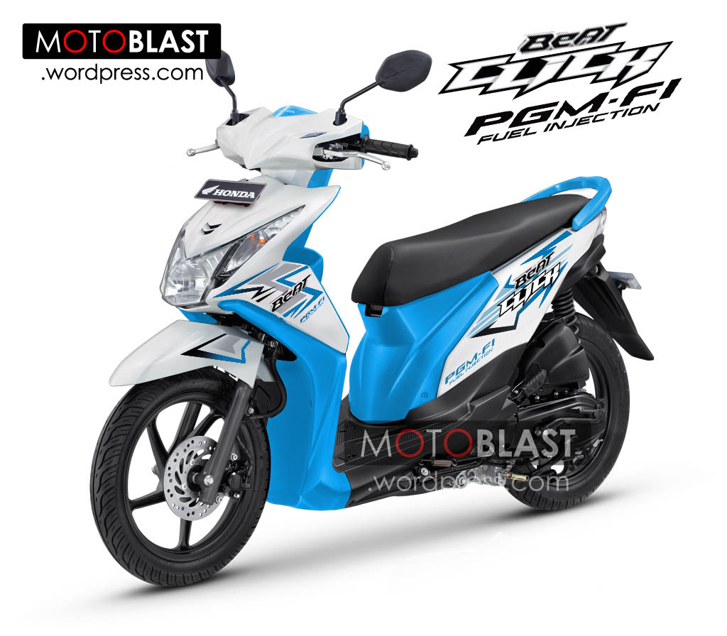 Modifikasi Beat Fi Biru Putih Modifikasi Motor Kawasaki Honda Yamaha