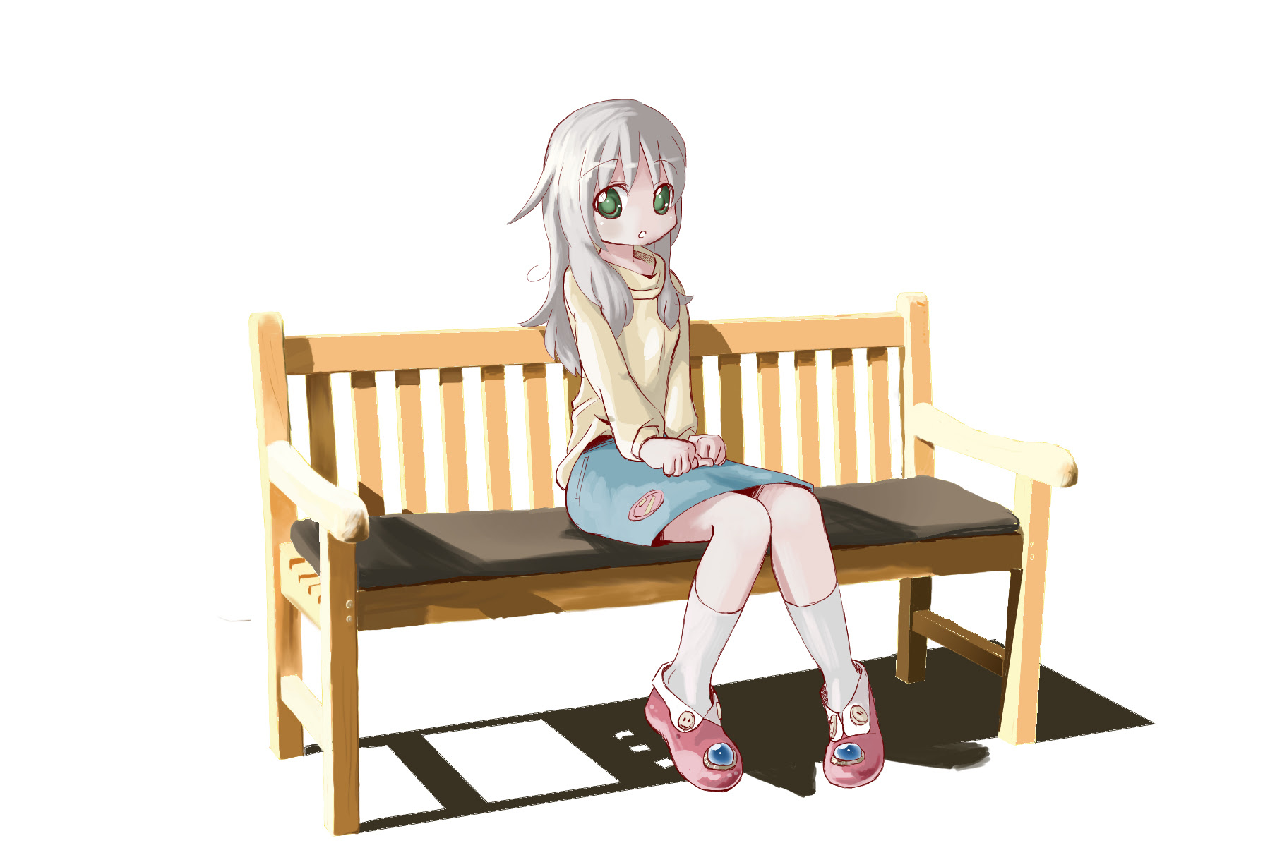 ベンチ 座る イラスト カープ 坊や イラスト